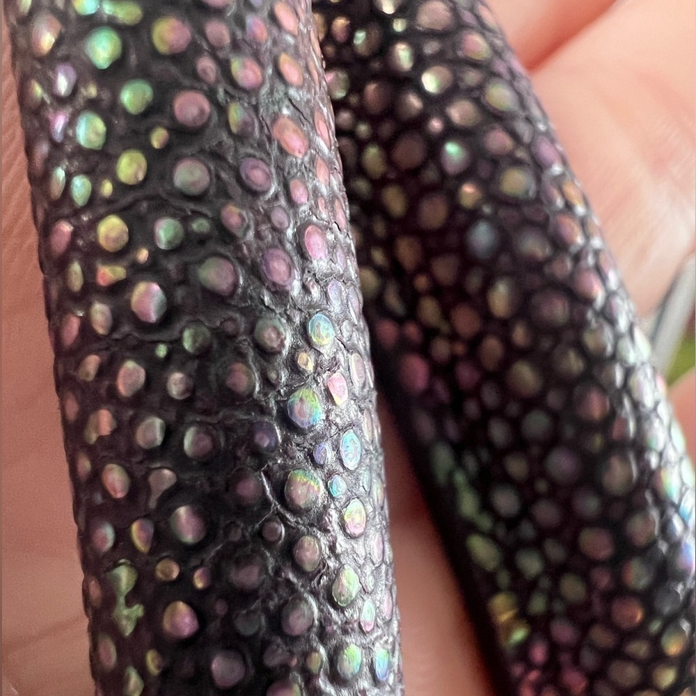 Tre Vero Vintage Red Python Embossed Holographic … - image 8